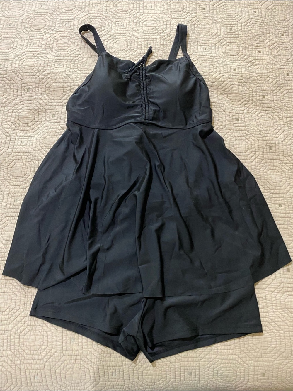 2 Piece Black Tankini Set. Size 3XL